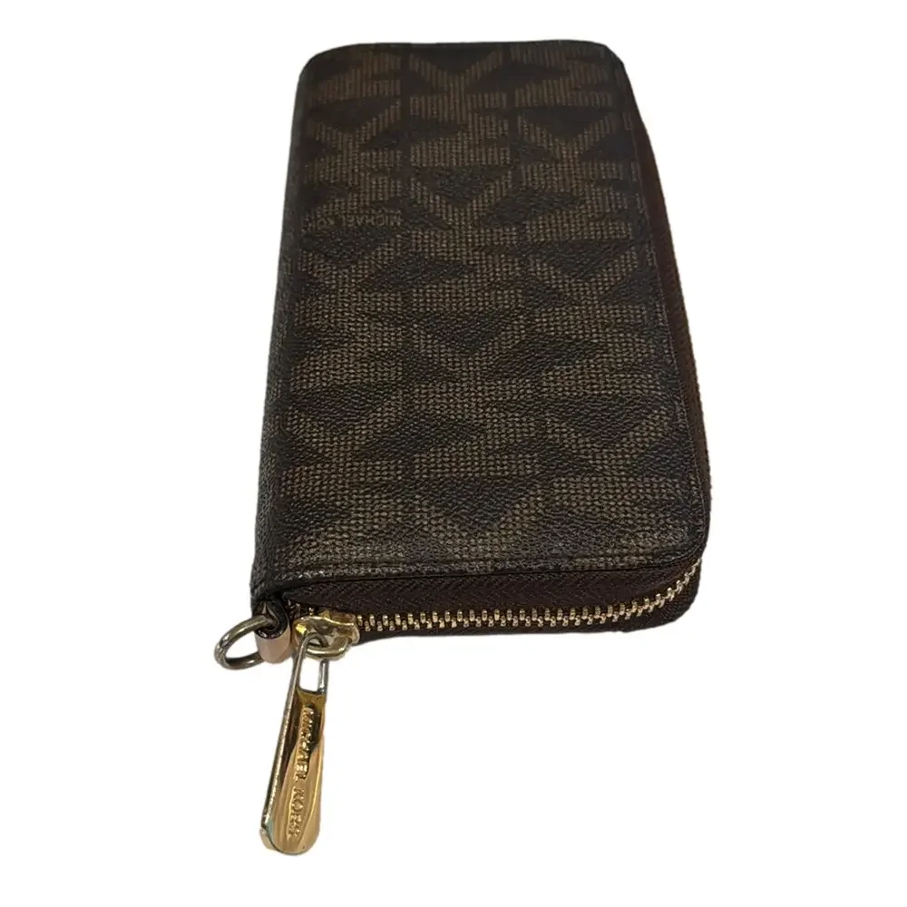 MICHAEL KORS Signature Acorn Brown Jetset Coated Wallet - Picture 3 of 4